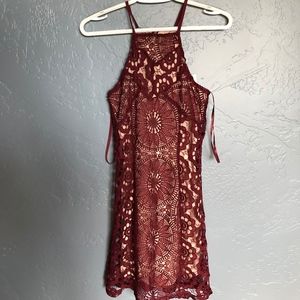 Womens Maroon Dress